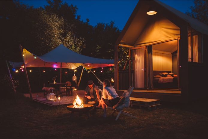 Een glimp van hoe de glamping van For-rest-Glamp bij Bussloo eruit komt te zien.
