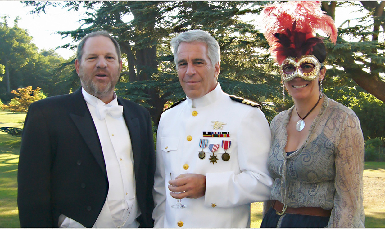 Harvey Weinstein, Jeffrey Epstein en Ghislaine Maxwell. Beeld Getty