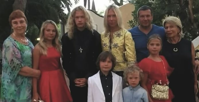 Vladimir Solovyov and his first family.