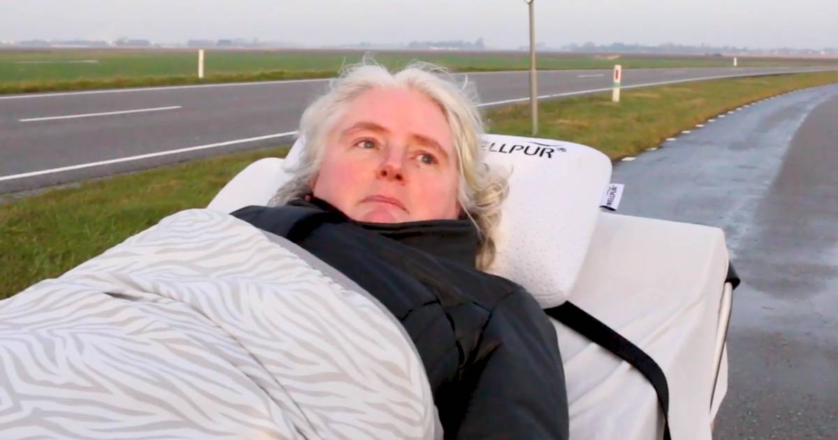 Door een rijdend bed kan Ria de hond weer uitlaten