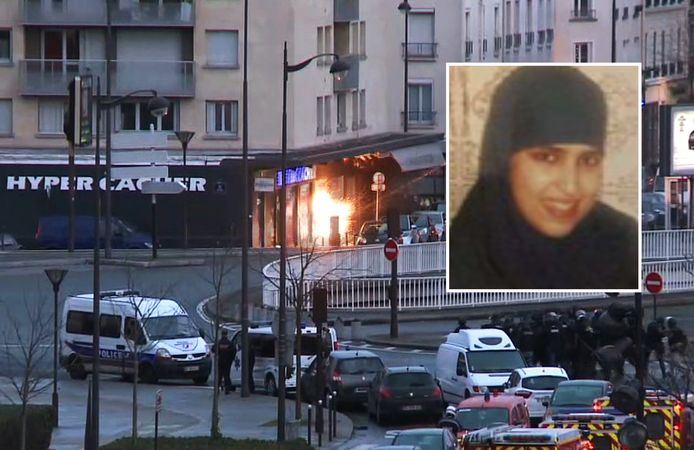 Fatima Bazarouj uit Molenbeek was getrouwd met het brein achter de aanslag tegen de Parijse supermarkt Hyper Cacher
