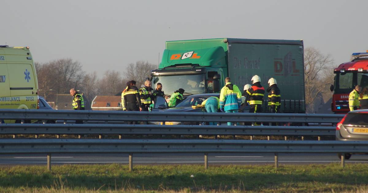 Gewonde bij ongeval op A59 bij Sprang-Capelle.