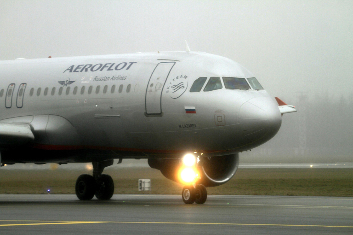 Foto ter illustratie: een toestel van Aeroflot.