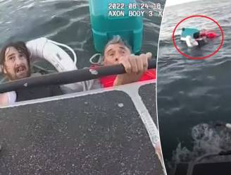 Vader en zoon klampen zich vast aan koelbox nadat boot is gezonken, dan volgt beklijvende reddingsactie
