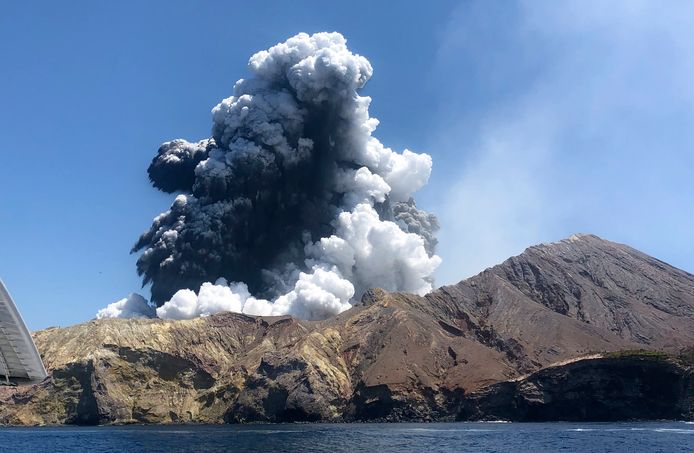 De uitbarsting van de vulkaan op White Island gebeurde op 9 december vorig jaar.