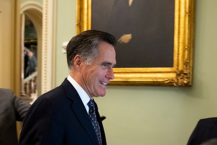 Senator Mitt Romney, voormalig presidentskandidaat en een Republikeinse tegenstander van partijgenoot Trump.