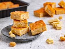 Wat Eten We Vandaag: Witte chocolade macadamia boterkoek