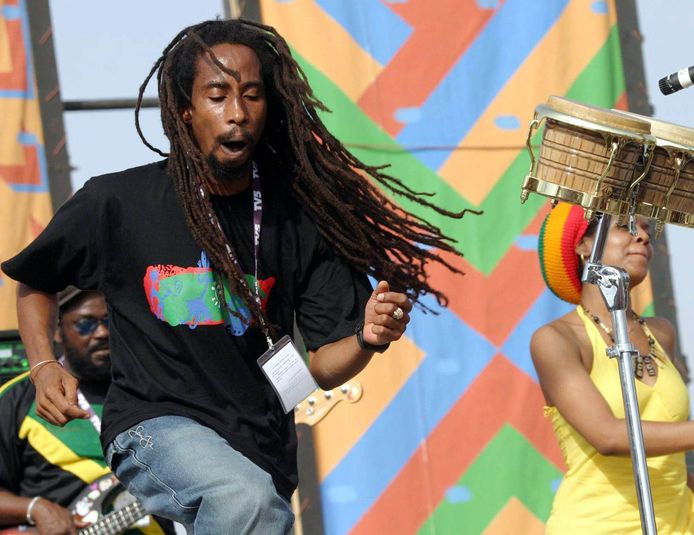Bob Marleys zoon Ziggy, in 2004.