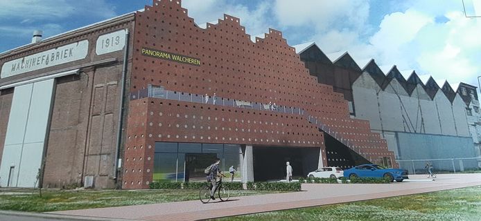Een ontwerp van HZ-studenten bouwkunde om een bijzonder trapportaal aan de buitenkant van de Machinefabriek in te richten als toegang tot een nieuw museum Panorama Walcheren bovenin de fabriekshal, werd vorige maand gepresenteerd.