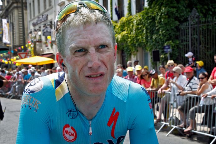 Lieuwe Westra tijdens de Tour de France van 2014.