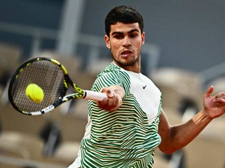 Carlos Alcaraz probleemloos naar achtste finales, Novak Djokovic heeft het twee sets knap lastig met taaie Spanjaard
