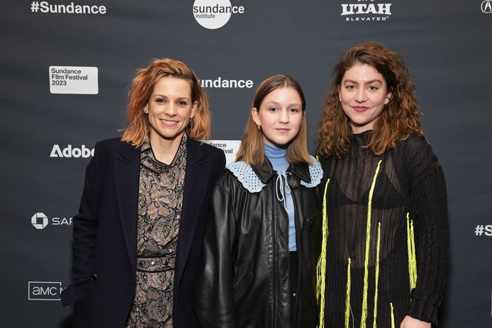 Rosa Marchant (midden) met Veerle Baetens en Charlotte De Bruyne op het Sundance Film Festival