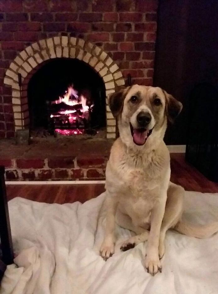 Cathleen in haar nieuwe huis.