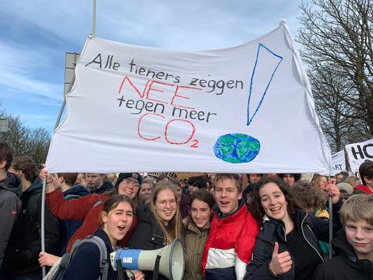 Tieners zeggen nee tegen meer CO2.
