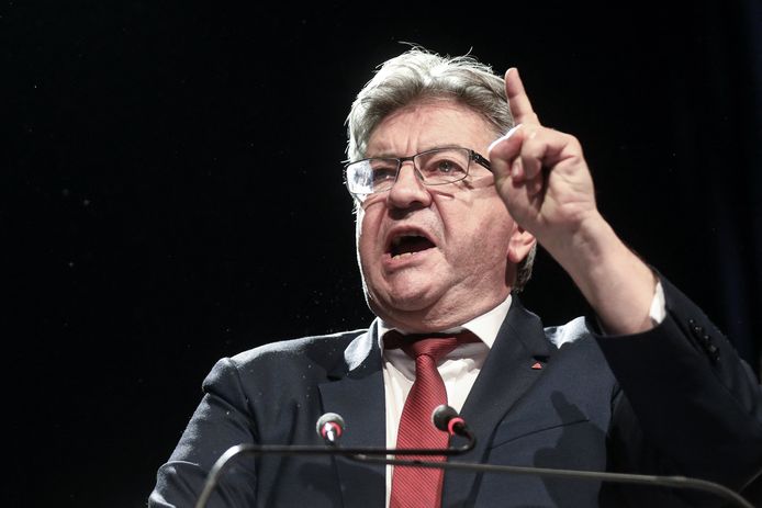 Jean-Luc Mélenchon, de leider van de Franse uiterst linkse partij La France Insoumise (LFI)