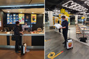 Nijkamp bij de laatste twee 'Macs' die hij nog te gaan had, allebei achter de douane op Schiphol.