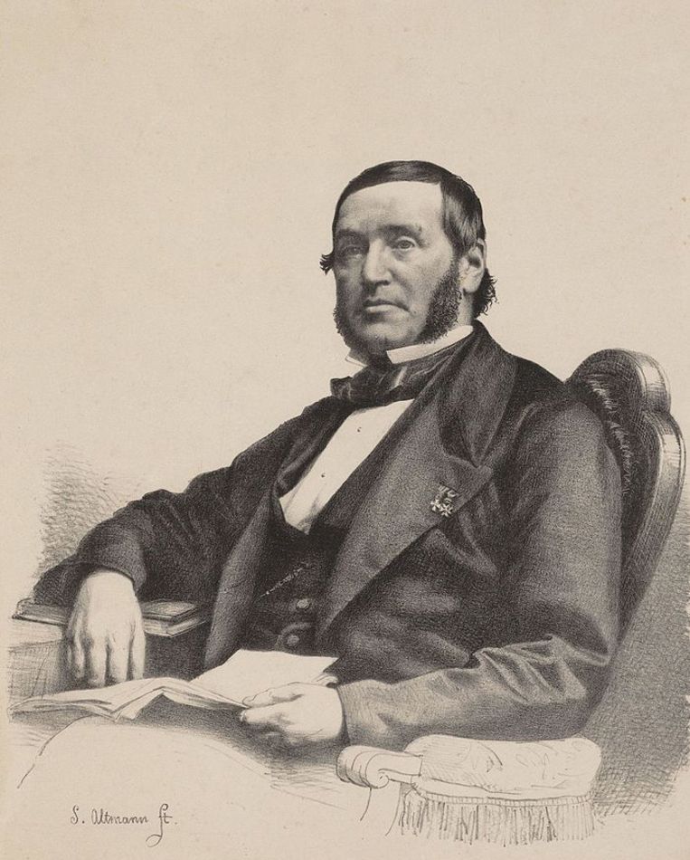 Samuel Sarphati,1860, door Sybrand Altmann. Beeld 