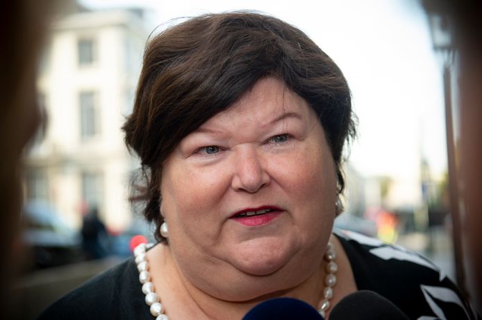 Ontslagnemend minister van Sociale Zaken Maggie De Block (Open Vld)