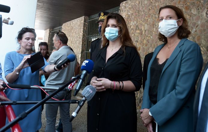 Minister Marlène Schiappa was ook aanwezig bij de begrafenisceremonie.