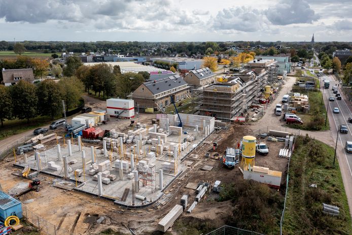 De bouw bij Heem van Selis in Boxtel. Het aantal woningen in de categorie goedkope huur valt nog tegen.