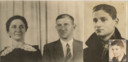 Familie van Gelder. VlnR:  Marie van Gelder-Mozes, Isaak van Gelder, Israël van Gelder. Rechtsonder de vader van Jacques en Edi, Jacques van Gelder.
