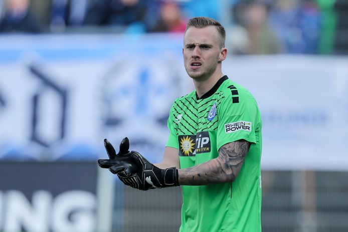 Mark Flekken, de Nederlandse keeper van MSV Duisburg.