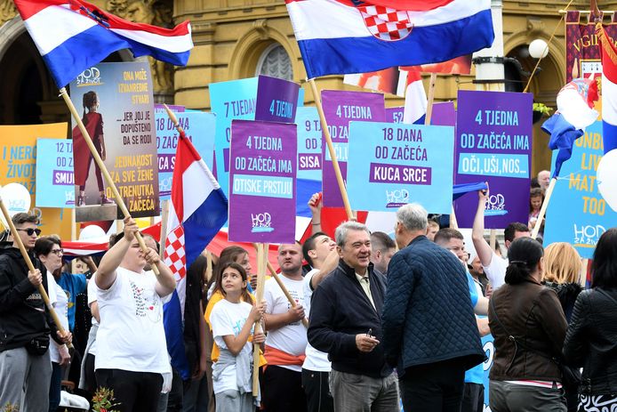 De Kroatische "March for Life", een jaarlijkse betoging tegen abortus.