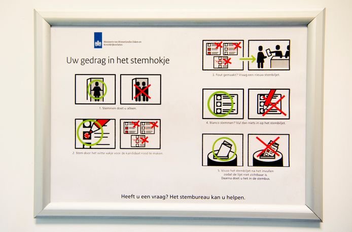 Voorlichting van de overheid over hoe een geldige stem moet worden uitgebracht.