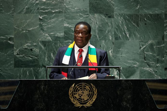 Afbeelding ter illustratie van Zimbabwaanse president Emmerson Dambudzo Mnangagwa.