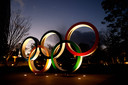 De olympische ringen.