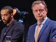 N-VA-voorzitter Bart De Wever (rechts) is scherp voor zijn collega van de CD&V, Sammy Mahdi (links).