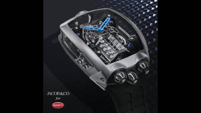 Bugatti-horloge met zestien cilinders is geen koopje