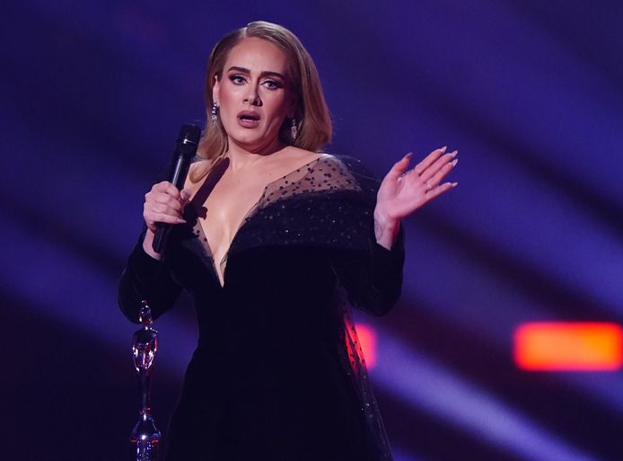 Adele tijdens een optreden in Las Vegas eerder deze maand.