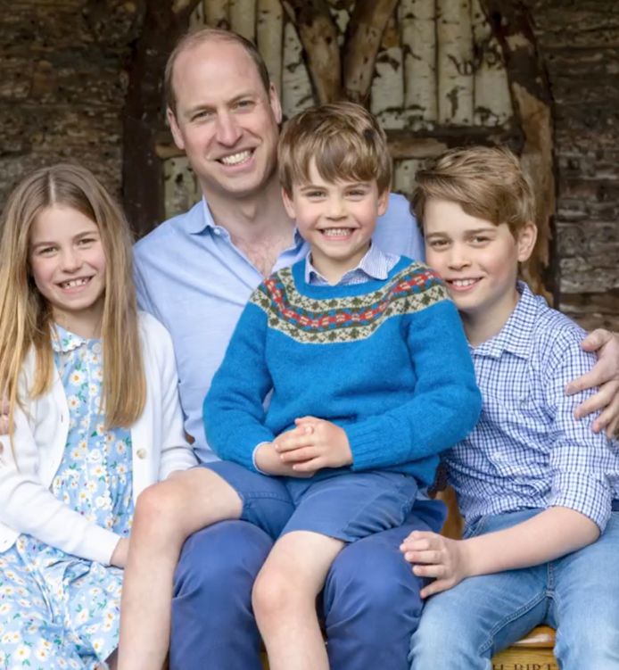 William met zijn kinderen: een tot nu toe ongeziene foto.
