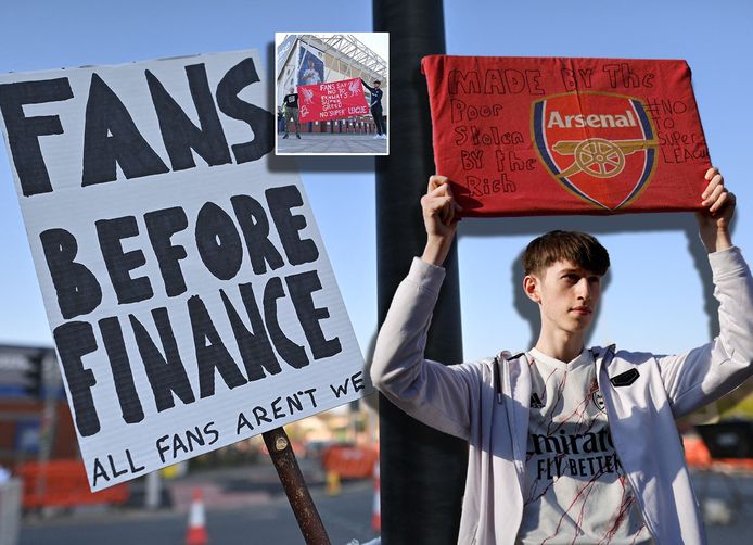 Voetbalfans zijn boos over de plannen voor een Super League.