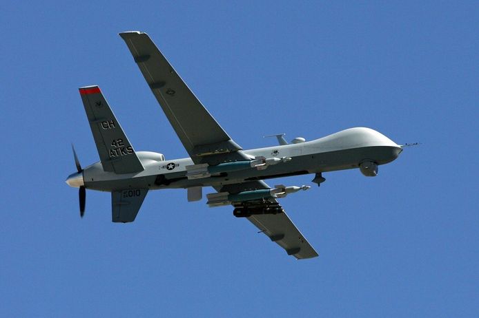 Volgens The New York Times is de aanval uitvoerd met een MQ-9 Reaper drone (foto).