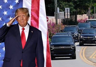 Donald Trump en route pour New York: un convoi quitte sa résidence à la veille de sa comparution historique