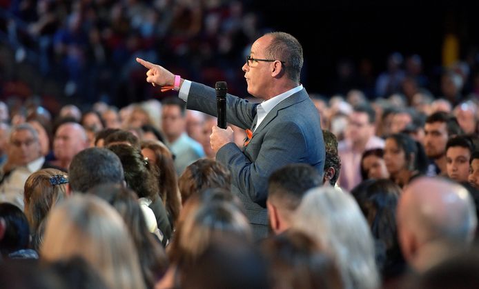 Fred Guttenberg, de vader van een 14-jarig meisje dat vorige week woendag werd doodgeschoten.