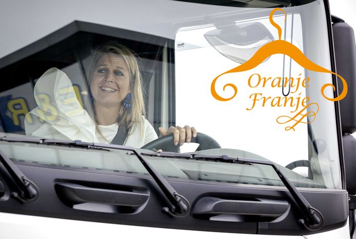 Koningin Máxima kroop deze week met een brede lach achter het stuur van een vrachtwagen.