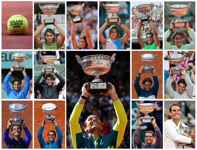 Rafael Nadal gaat bij Roland Garros in Parijs op voor zijn 15de zege.