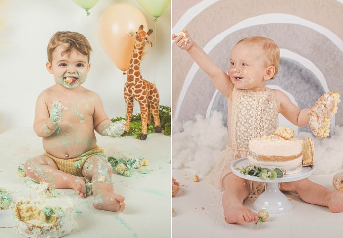 Een cake smash is tegenwoordig dé manier om de eerste verjaardag van je kind te vieren: de cake wordt niet opgegeten, wél wordt-ie in het gezicht geduwd of er wordt gewoon mee gespeeld voor een fotoshoot.