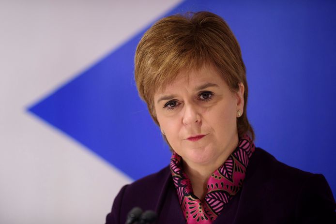 De Schotse premier Nicola Sturgeon stelde vandaag een rapport over de mogelijke impact van de brexit voor.