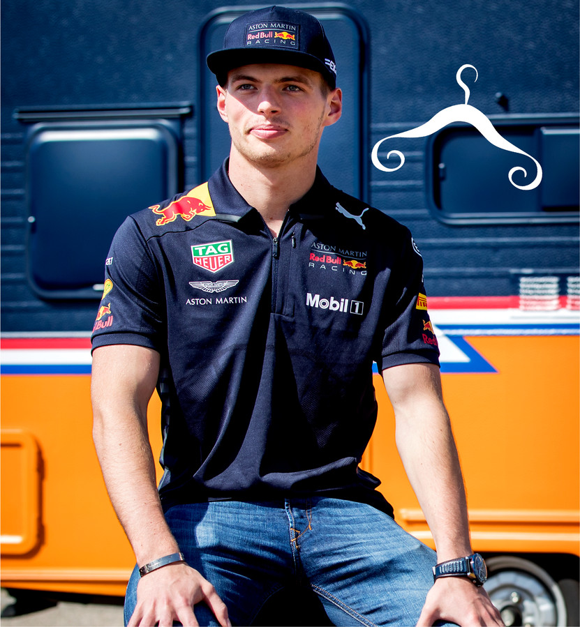 Het is wel duidelijk Max Verstappen besteedt zijn geld liever aan andere zaken dan mode Foto