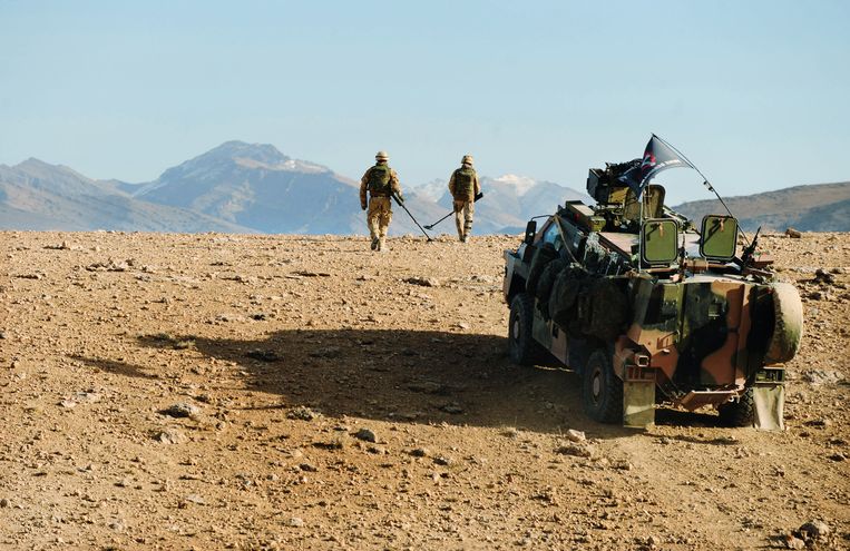 Nederlandse militairen in Uruzgan, Afghanistan, in 2010. Beeld Hollandse Hoogte / AFP