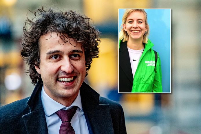 GroenLinks-leider Jesse Klaver, inzet: Jantine Röttgering