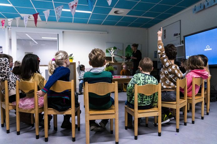 Leerlingen van een basisschool, foto ter illustratie.