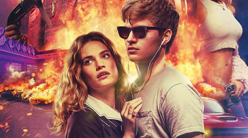 Ansel Elgort en Lily James in Baby Driver