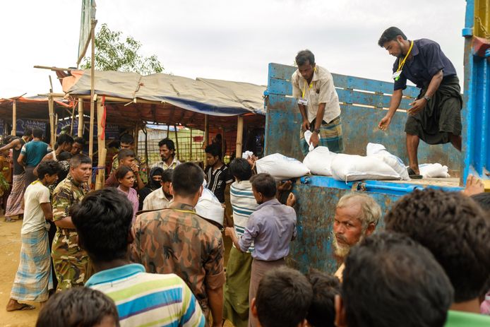 Algemene sfeerbeelden van het Kutupalong vluchtelingenkamp voor Rohingya.
