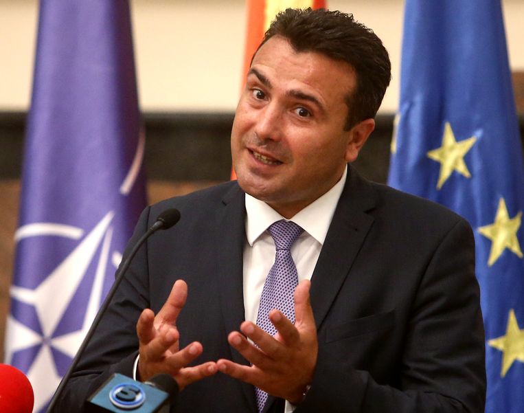 De Noord-Macedonische premier Zoran Zaev. Beeld AP