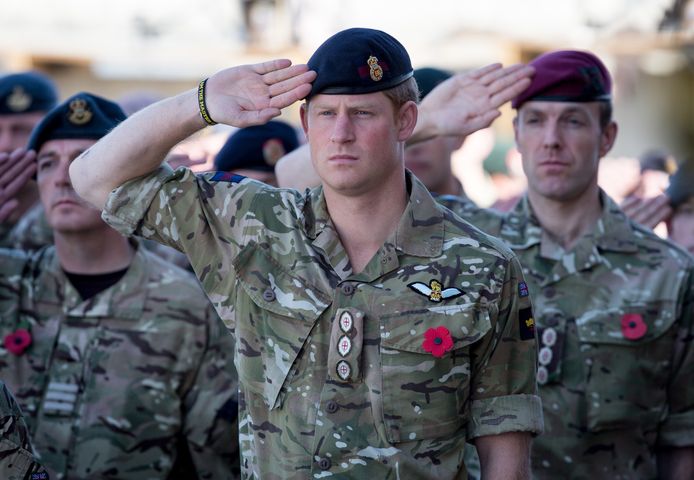 Prins Harry tijdens zijn legerdienst in Afghanistan.